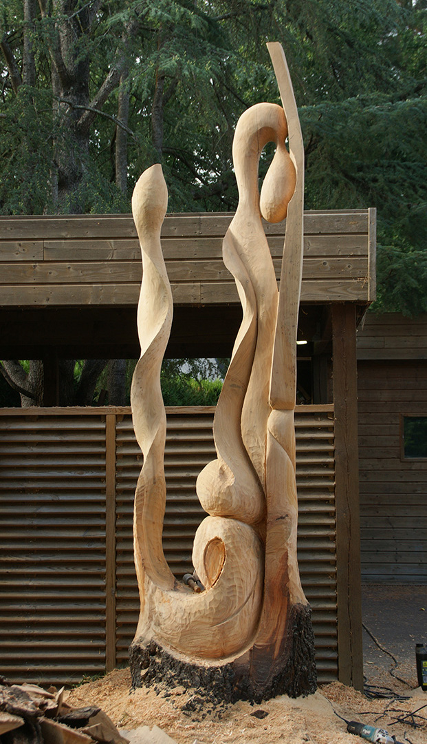 sculpture ZEN  cèdre