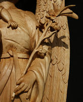 L'ange-gardien - bois d'érable - détail gauche