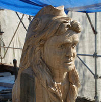 Sculpture Marianne - figure de proue - bateau de Loire